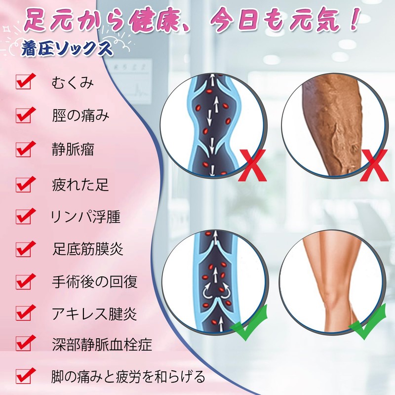 Beister Elastic Stockings 20-30 mmHg Compression Socks 1 Pair Closed