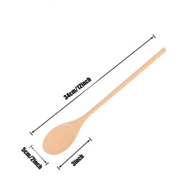 Wooden Spoons for Cooking,12 inches Long Handle Wood Spoons for Mixing,Tasting Stirring food, Large Wooden Cooking Utensils for Cooking and Crafts 4PCS