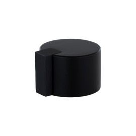 EVI - Topes de puerta de acero inoxidable, cierre calcomanía, goma protectora, tapón de puerta negro de 1.1 x 0.79 pulgadas