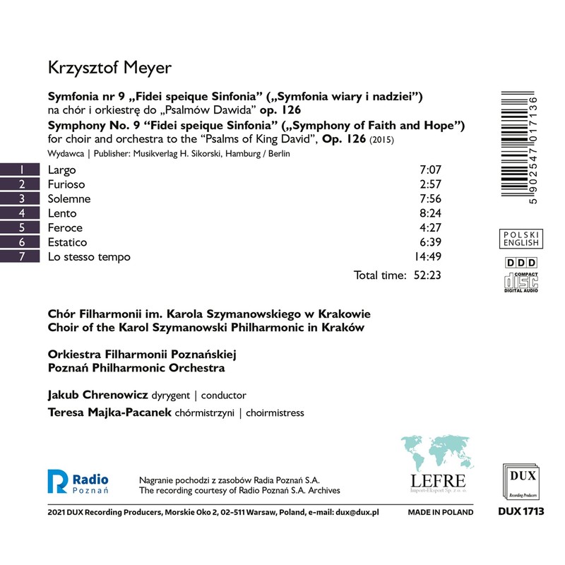 Meyer: Sinfonie Nr. 9, "Sinfonie über Glaube und Hoffnung"