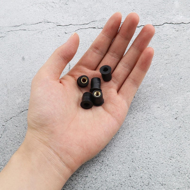 SING F LTD 10x M5 Rubber Well Nuts 5mm/0.2in Metric