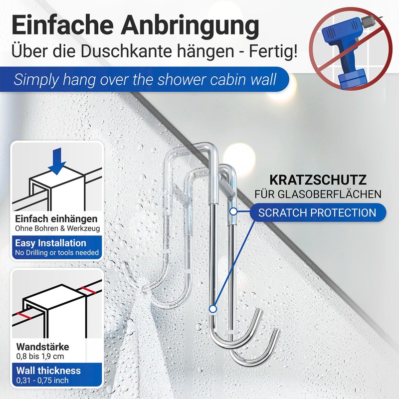 Wenko Cave 21305100 Bathroom Squeegee, 26 x 8.5 x 31