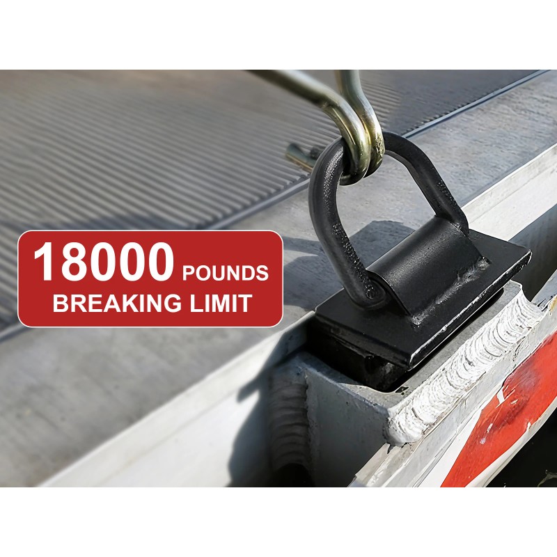 Trailer Stake Pocket D Ring 2PCS 18000lbs Removable Adjustable D-Ring