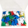 60 Pieces Multi-Color Flag Travel Map Push Pins (5 Colors)