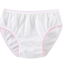 MIEGUIWOR 10 Stück Einweg Unterhosen Damen,100% Baumwolle Einweg Slips Damen,Einmal Unterhosen Damen,Einmal Slip Damen für Krankenhaus Mutterschaft Reise Urlaub Wochenbett Wöchnerinnen (Weiß,XXL)