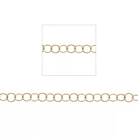 Unbranded 14kt Gold Filled, Gold Braided Round Link Chain, 1 Ft, Chain by the foot,  GF678