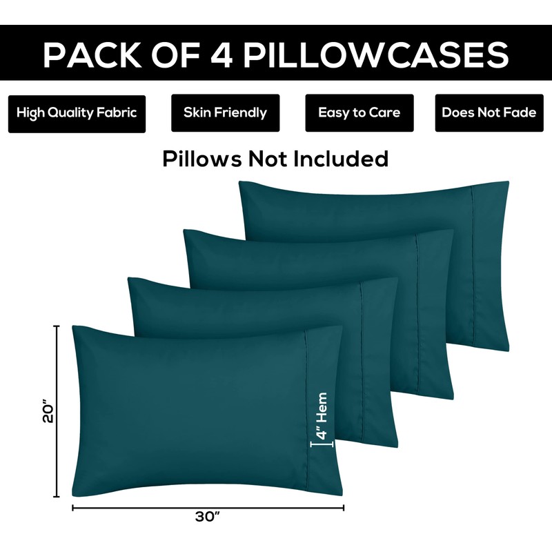 Utopia Bedding Queen Pillow Cases - 4 Pack - Envelope