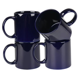 Bycnzb 22oz Super Large Ceramic Coffee Mugs Large Handles Set of 4 (Cobalto)