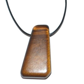 Tigerauge Edelstein Schmuck | Tigerauge Edelstein Ketten-Anhänger | Stein gebohrt (M-12)