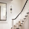 Ondersley Modern Wall Sconce Titanium Black Metal with Clear Class