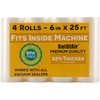 6" x 25' Rolls (Fits Inside Machine) - 4 Pack