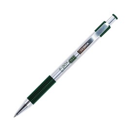 Zebra Bolígrafo Retráctil De Acero Inoxidable F-301 Punto Fino (0.7 mm) Estuche Metalizado 1 Pieza Tinta Verde Cuerpo Verde.