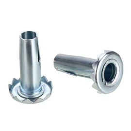 Skelang 12 Pcs Caster Sockets, Metal Stem Wheel Sleeve Insert for Grip Ring Caster, Chair Legs, Wooden Furniture Replacement