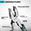 DURATECH 9.5 INCH High Leverage Linemans Pliers, Heavy Duty Side