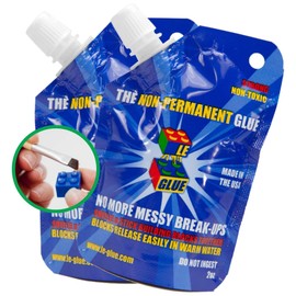 Le Glue Temporary Glue 2 Pack - Compatible with Legos - Non-Permanent Clear Adhesive for Plastic Building Blocks - No Messy Break-Ups - Non-Toxic Formula Created for Kids, by a Kid
