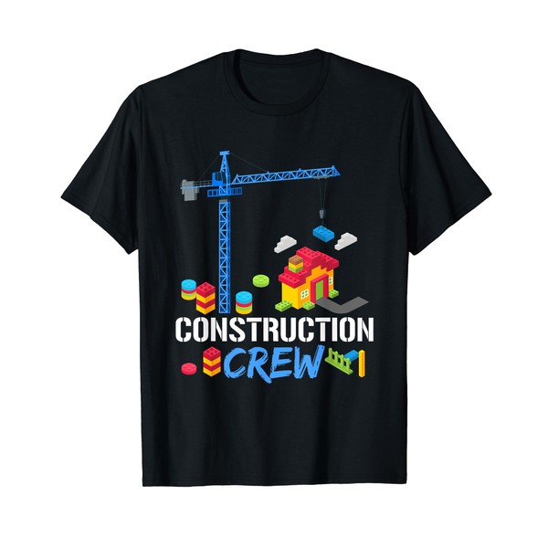 Construction Crew Bricklayer Building Blocks-Master Builder T-Shirt