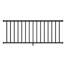 AMSOOM Railing kit-36 Inches High Heavy Duty Steel with Railings Balusters for Terraces and Courtyards Various Indoor and Outdoor Scenes(Black,6ft Wide)