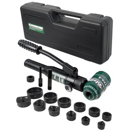 UTZIKO Hydraulic Knockout Hole Punch Driver Kit 1/2 to 2 inch Electrical Conduit Hole Cutter Set KO Tool Kit Metal Sheet Puncher