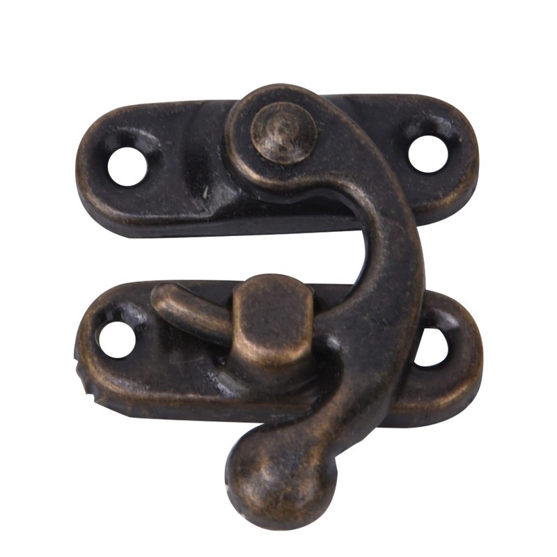 30 Pieces Small Box Latch Hasps, Antique Right Latch Hook