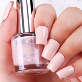 DouborQ Nude Neutral Color Nail Polish Finger Air Dry Long-lasting Nail Art Varnish (06)