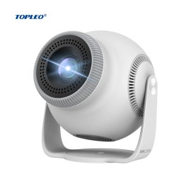 Topleo Smart Projector Outdoor Cinema Portable Home Theater 4k Video Projection Mini Android Projectorcolor: White