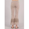 Chatoyant Wide Lace Crop Pants Stone Medium