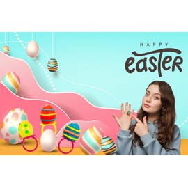 Fruidles Easter Eggs Candy Rings, Hard Candy, Individually Wrapped (12-Pack)