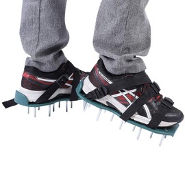 Picos de zapatos de césped de jardín,1 par de zapatos sueltSandalias de aireador Aireador de aflojamiento del suelo Zapatos con pinchos para herra