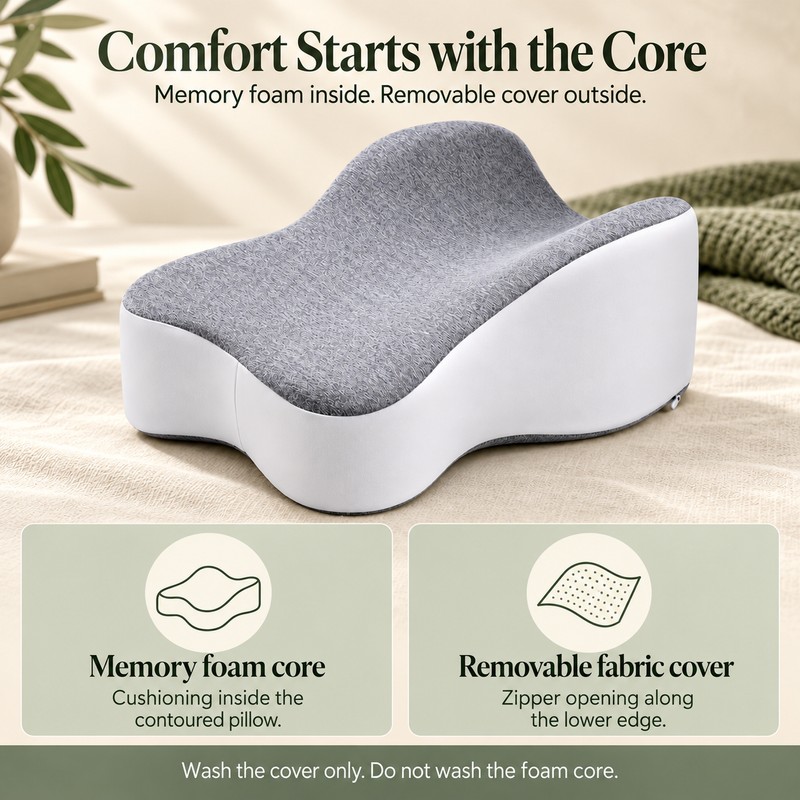 Memory Foam Leg Knee Pillow For Side Sleeping Support Pillow