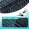 Lash Clusters DIY EyeLash Extension 320PCS, 0.07 C Curl 9-16MIX