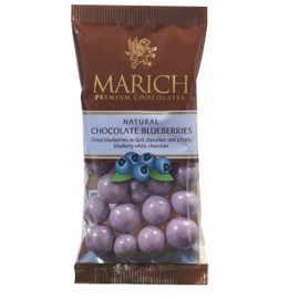 Marich Natural Chocolate Blueberries, 2.1-Ounce (Pack of 12)