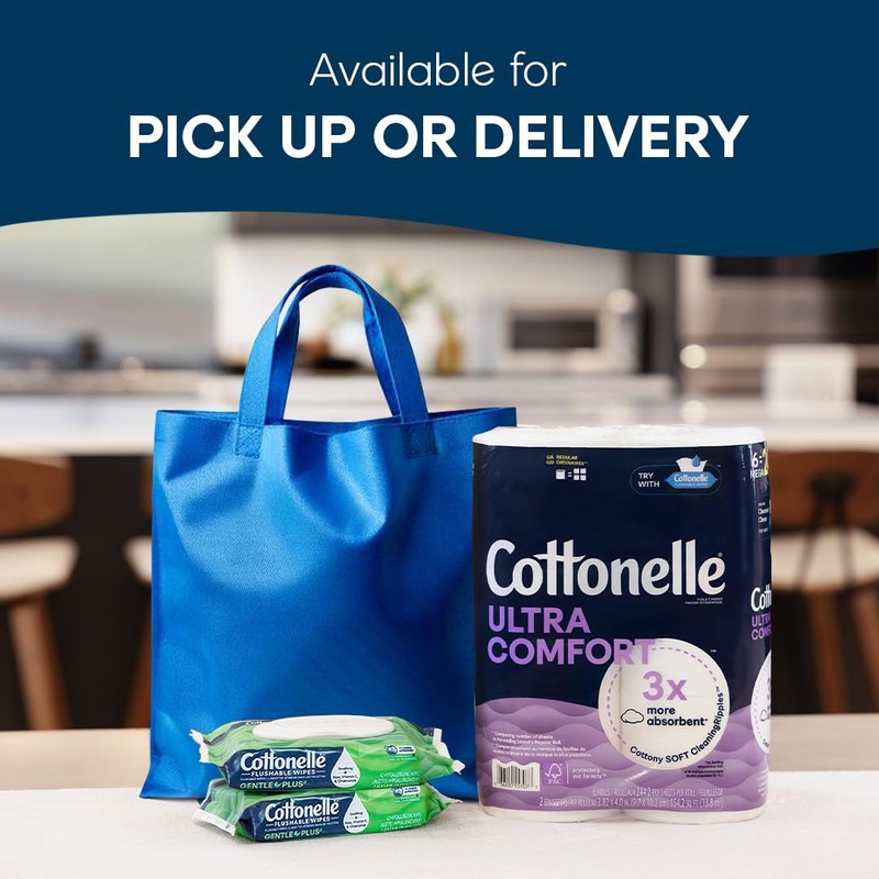Cottonelle Ultra Comfort Toilet Paper with Cushiony CleaningRipples Texture, 12