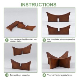 No Huddle Stable Wooden Ball Holder for American Football, Football, Basketball - Ball Stand Ball Holder Acrylic Stand Ball Holder Stand American Football Basketball Football Volleyball