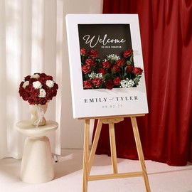 Tifuly - Flores artificiales de rosas rojas, 12 piezas rosas falsas realistas de tallo largo, flores de seda sintética para ramos de bricolaje, centros de mesa de boda, arreglos para decoración del