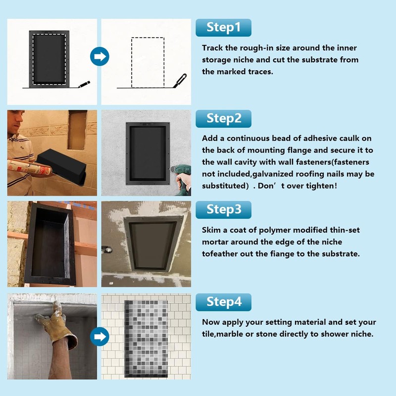 Uni-Green Recessed Shower Niche 17X25 Arch Double Shelf-Shower Cube for