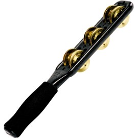 Meinl Percussion Professional Jingle Stick - 2-Row Jingle Stick - ABS Plastic / Brass, Black / Gold (JG1B-BK)