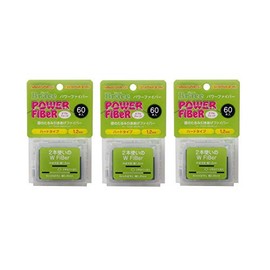 Brace Power Fiber Ptosis Prevention Tape Hard Type Double Thread Clear 0.05 inch (1.2 mm) Wide 60 Pack x 3 Pack