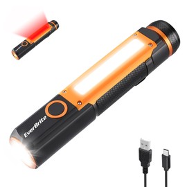 EverBrite Rechargeable LED Emergency Flashlight, 500 Lumens Pocket Flashlight, USB-C Cable, 7 Modes Handheld Flashlights with COB Sidelight, Magnetic Base, Pocket Clip, Light for Camping, Emergency