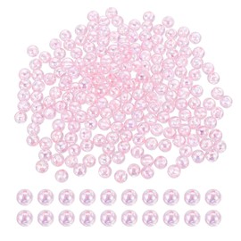 PATIKIL 8mm Fishing Beads, 200 Pcs Acrylic Holographic Beads Round Fishing Bait Eggs Rig Bead Tackle Lures Accessory for Fishing Rigs Baits Lures, Light Pink