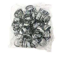 Worm Gear Hose Clamp Kit - Stainless Steel Worm Gear Hose Clamps Assortment Kit - 100 Piece Hose Clamp Set 1/4" to 5/8" Hose Clamps - Adjustable Hose Clamp Worm Gear Pipe Clamp (100)