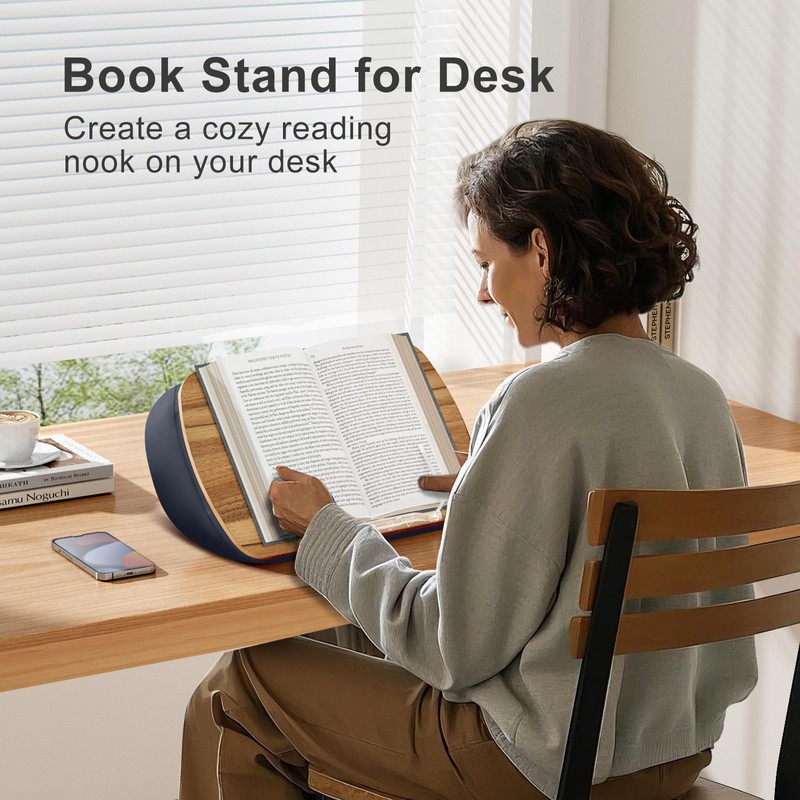ERGONOV Lap Beanbag Book Stand for Hands Free Reading Comfortable