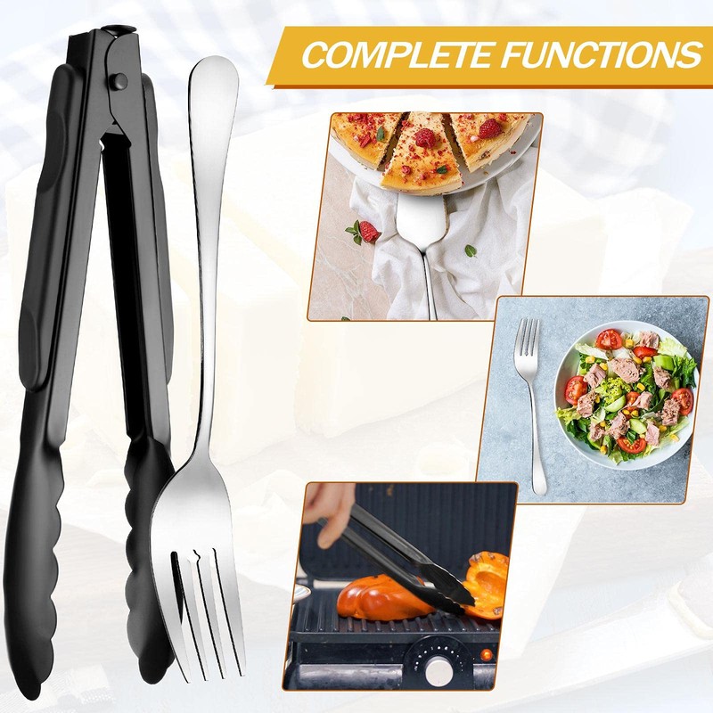 Tanlade 19 Pcs Stainless Steel Serving Utensils Set Flatware Include