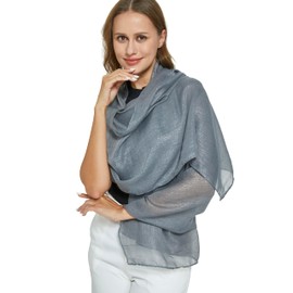 PANTONIGHT Women's Fashion Scarf Sparkling Evening Shawl Lightweight Wedding Shawl Head Scarf and Wraps for Party (2709)