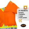Pioneer Hi Vis 600D PU-Coated Oxford Surveyor's Safety Vest -