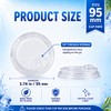 200 Pcs Clear Strawless Plastic Lids Fits for 12, 16,
