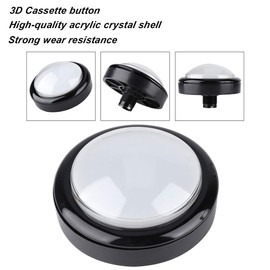 fosa Game Sound Button for Arcade Machines with Micro Switch 4" 100mm Large Dome 12V LED Push Button Video Game Parts (White)