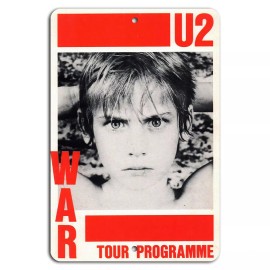 Gift n Gag U2 War Tour Programme Poster Vintage Music Memorabilia Metal Sign
