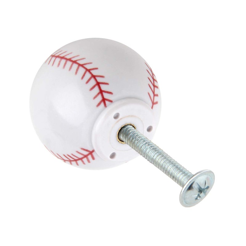 10 Pack Silverline Cabinet Hardware Dresser Drawer Knob Baseball Sports