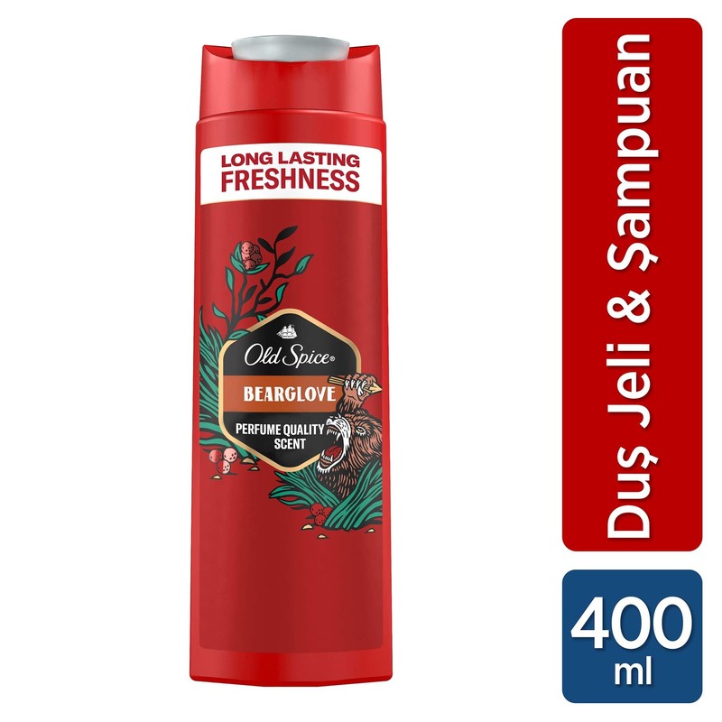 Old Spice Bearglove shower gel and shampoo, for men, pack