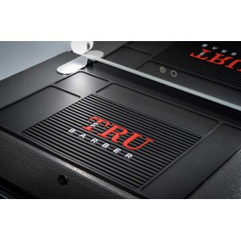 TRU BARBER Organizer Mat 19" X 13” (BLACK) Flexible PVC Station Mat, Salon Barbershop work station pads, Beauty salon tools, Counter mat for clippers, anti slip